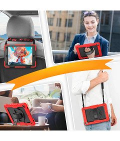 Etui do iPad 6/5/Air 2/Pro 9.7" Podstawka i Pasek na Ramię Czerwone