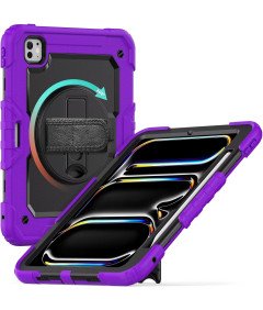Etui do iPad Pro 4/3 12.9" z Podstawką i Paskiem na Ramię Fioletowe