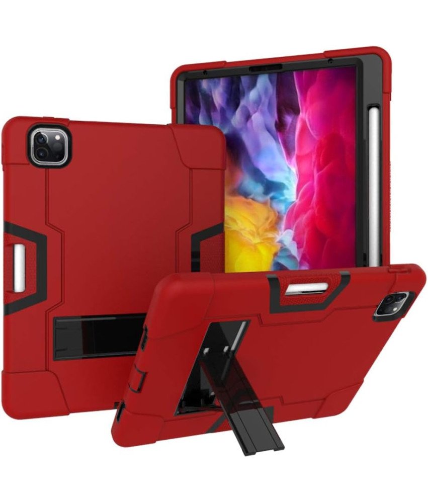 Ohišje za iPad Air 5/Air 4/Pro 11" Stojalo in pisalo Stylus Pen rdeče barve