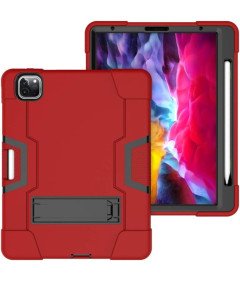 Ohišje za iPad Air 5/Air 4/Pro 11" Stojalo in pisalo Stylus Pen rdeče barve