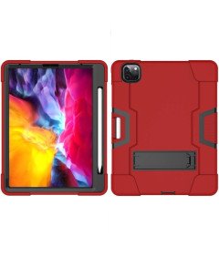 Ohišje za iPad Air 5/Air 4/Pro 11" Stojalo in pisalo Stylus Pen rdeče barve
