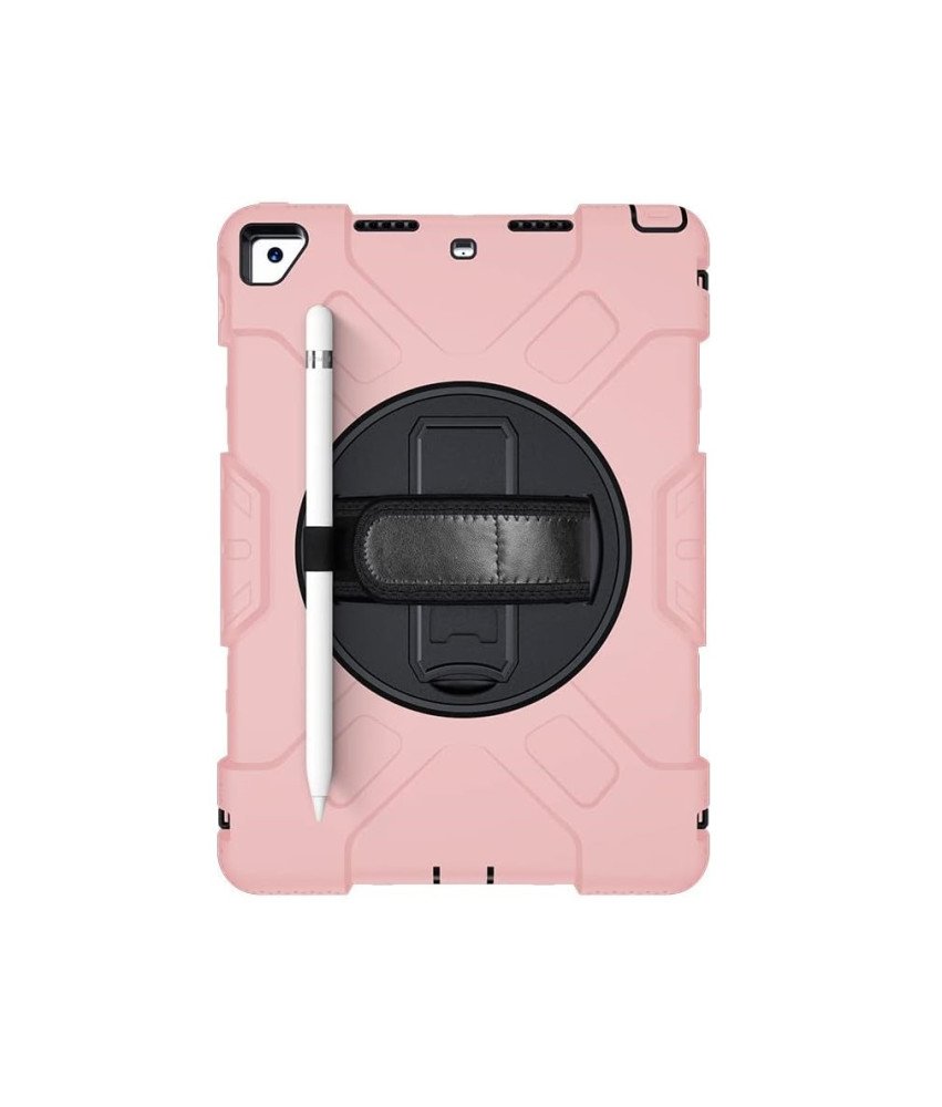 Ohišje za iPad 9/8/7 10,2" Armoured z vrtljivim stojalom Pink