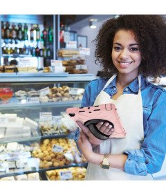 Ohišje za iPad 9/8/7 10,2" Armoured z vrtljivim stojalom Pink