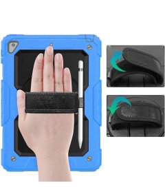 Etui do iPad Air 3/Pro 10.5" z Podstawką i Paskiem na Ramię Niebieskie