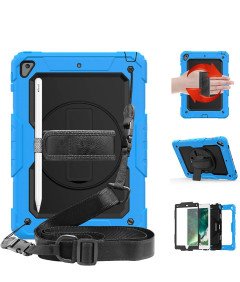 Etui do iPad Air 3/Pro 10.5" z Podstawką i Paskiem na Ramię Niebieskie