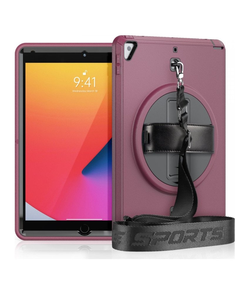 Etui do iPad Mini 5/4 7.9" z Podstawką i Paskiem na Ramię Fioletowe