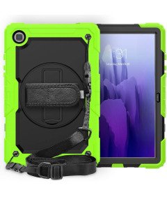 Ohišje za Galaxy Tab A7 10,4" s stojalom in naramnico Zeleno