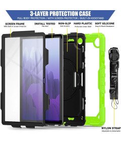 Etui do Galaxy Tab A7 10,4” z Podstawką i Paskiem na Ramię Zielone