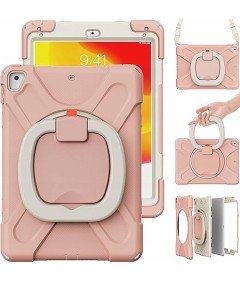 Etui do iPad Air 2/Air/Pro 9.7" Pancerne z Obrotową Podstawką Różowe