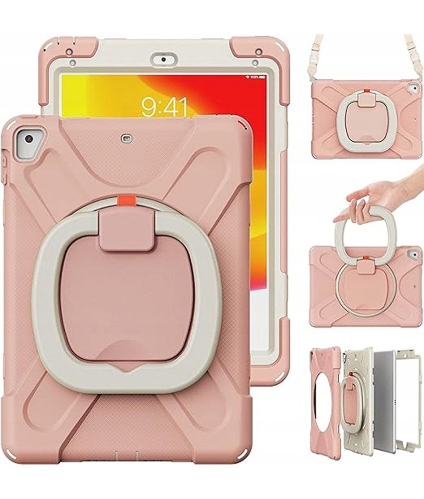 Etui do iPad Air 2/Air/Pro 9.7" Pancerne z Obrotową Podstawką Różowe