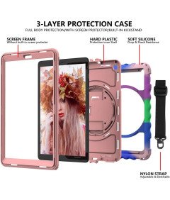 Ohišje za Samsung Galaxy Tab A 8.0" Stojalo in naramnica Barvita