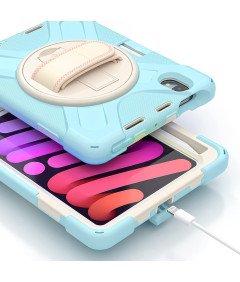 Ohišje za iPad Mini 6 8,3" s stojalom in naramnico Modro