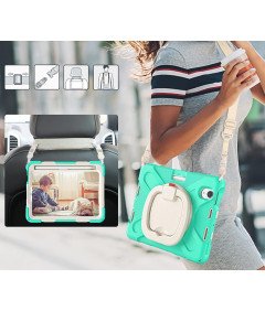 Etui do iPad Mini 6 8.3" z Podstawką i Paskiem na Ramię Miętowe