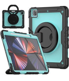 Ohišje za iPad Pro 5/4/3 12,9" s stojalom in naramnico Zeleno