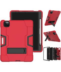 Ohišje za iPad Air 5/Air 4/Pro 11" Stojalo in pisalo Stylus Pen rdeče barve