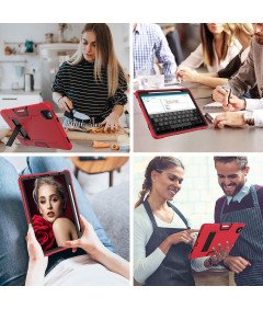 Etui do iPad Air 5/Air 4/Pro 11" Podstawka i Miejsce na Rysik Czerwony