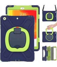 Etui do iPad 9/8/7 10.2" z Podstawką i Paskiem na Ramię Granatowe