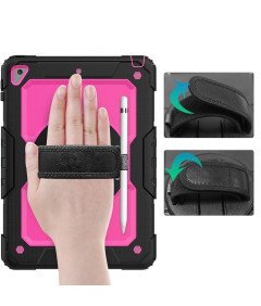 Etui do iPad 9,7” 2018/2019 z Podstawką i Paskiem na Ramię Różowe