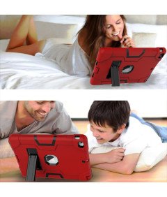 Ohišje za iPad 9/8/7 10,2" Oklepno s stojalom Rdeče