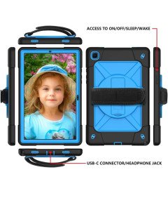 Etui do Samsung Galaxy Tab A7 10,4” z Paskiem na Ramię Niebieskie