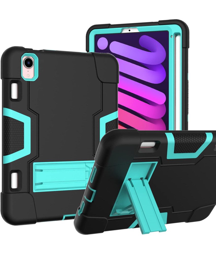 Etui do iPad Mini 6 8,3” Pancerne z Podstawką i Miejscem na Rysik Czarne