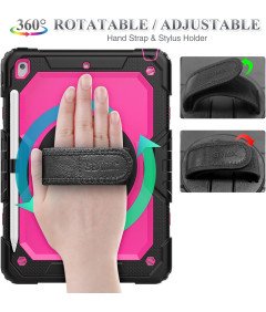 Etui do iPad Mini 4/5 z Podstawką i Paskiem na Ramię Różowy