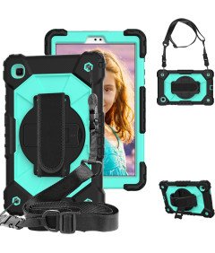 Ohišje za Samsung Galaxy Tab A 8" s stojalom in naramnico Zeleno
