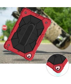 Etui do Samsung Galaxy Tab A7 z Podstawką i Paskiem na Ramię Czerwone