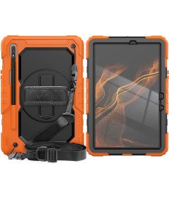 Ohišje za Samsung Galaxy Tab S8/S7 11" z naramnico oranžno