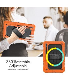 Ohišje za Samsung Galaxy Tab S8/S7 11" z naramnico oranžno