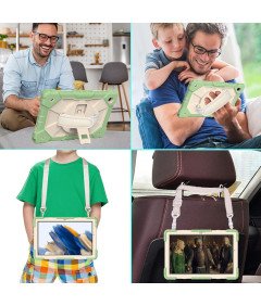 Etui do iPad Air 5/Air 4 10.9” z Podstawką i Paskiem na Ramię Zielone