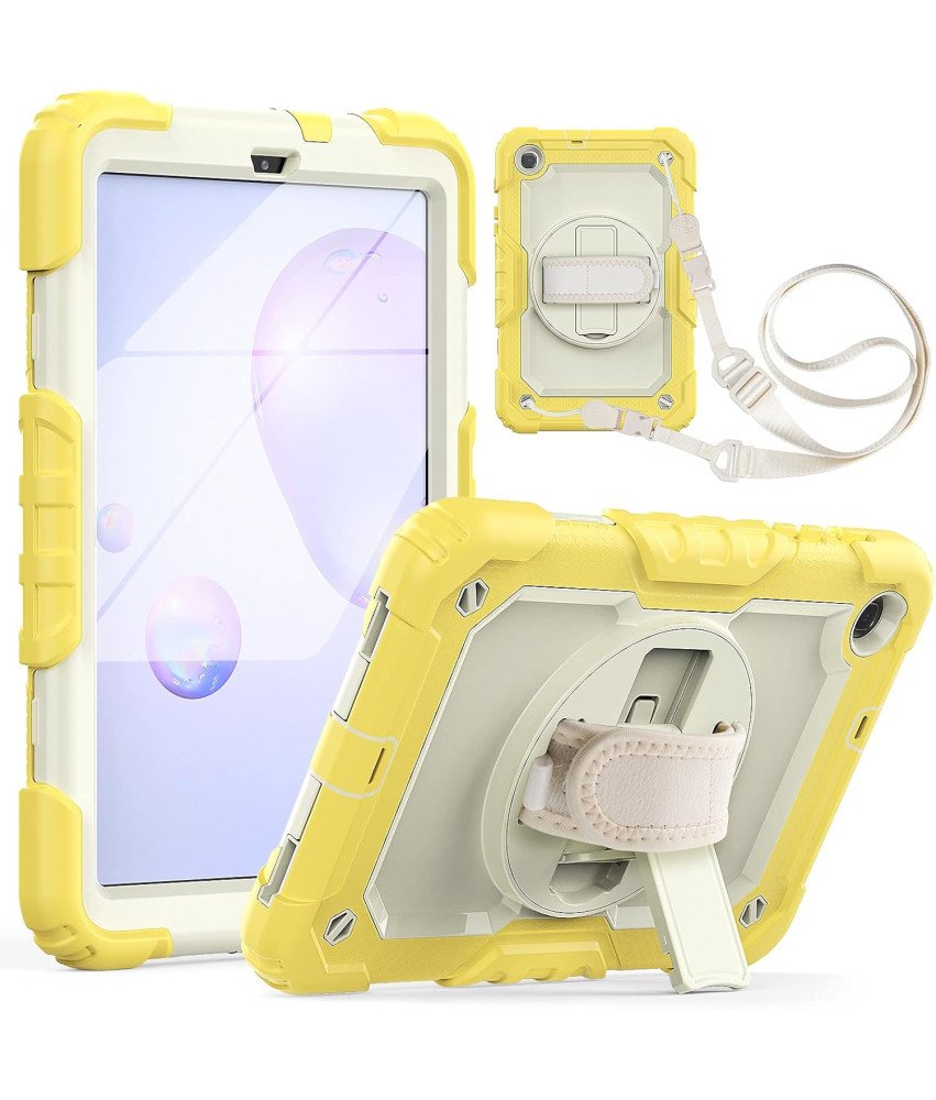 Ohišje za Samsung Galaxy Tab A7 10,4" Stojalo in trak za ramo Rumeno