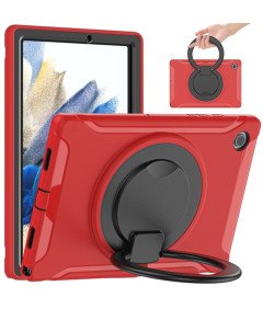 Ohišje za Samsung Galaxy Tab A8 10,5" z vrtljivim stojalom rdeče barve