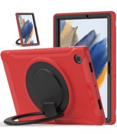 Ohišje za Samsung Galaxy Tab A8 10,5" z vrtljivim stojalom rdeče barve