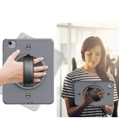 Etui do iPad 10.2” 2019/2020 z Podstawką i Paskiem na Ramię Szare