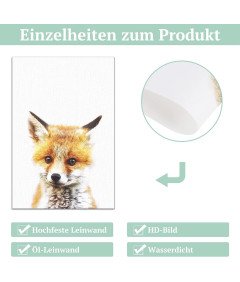 Otroški dekorativni plakati - Komplet 6 živali za otroško sobo