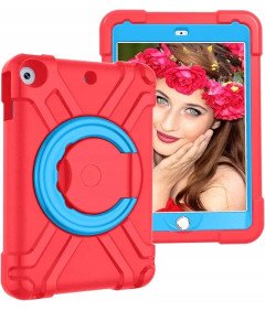 Etui do iPad 9/8/7 10.2” Pancerne z Obrotową Podstawką Czerwony
