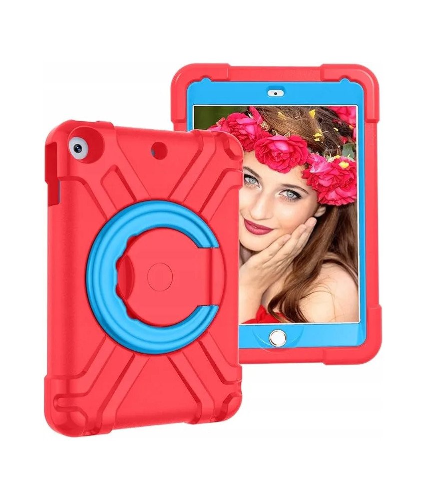 Etui do iPad 9/8/7 10.2” Pancerne z Obrotową Podstawką Czerwony