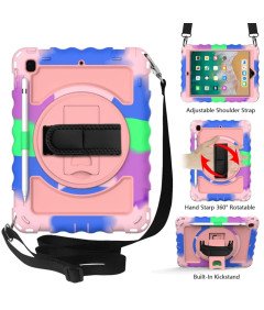 Etui do iPad 6/5/Pro 9.7” z Podstawką i Paskiem na Ramię Kolorowe