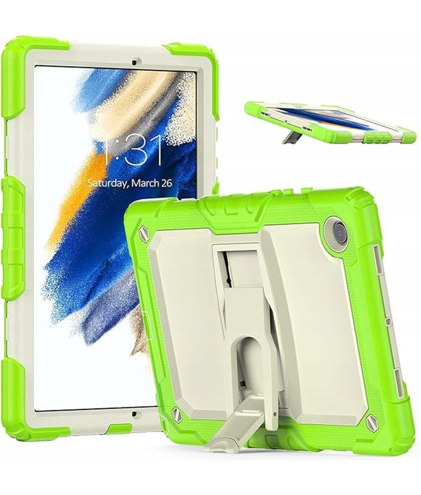 Ohišje za Samsung Galaxy Tab A8 s stojalom in naramnico Zeleno