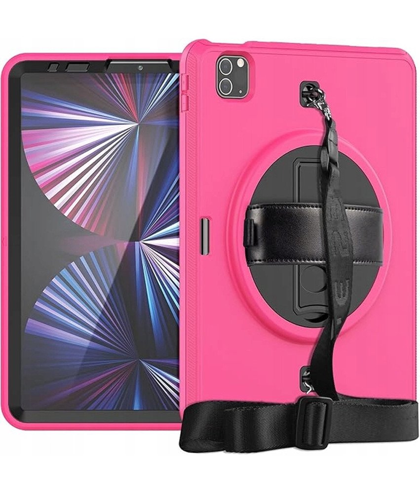 Etui do iPad Air 5/Air 4 10.9” z Podstawką i Paskiem na Ramię Różowe