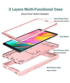 Ohišje za Samsung Galaxy Tab A 8.0 s stojalom in naramnico Roza