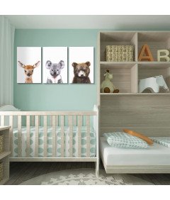 Otroški dekorativni plakati - Komplet 6 živali za otroško sobo