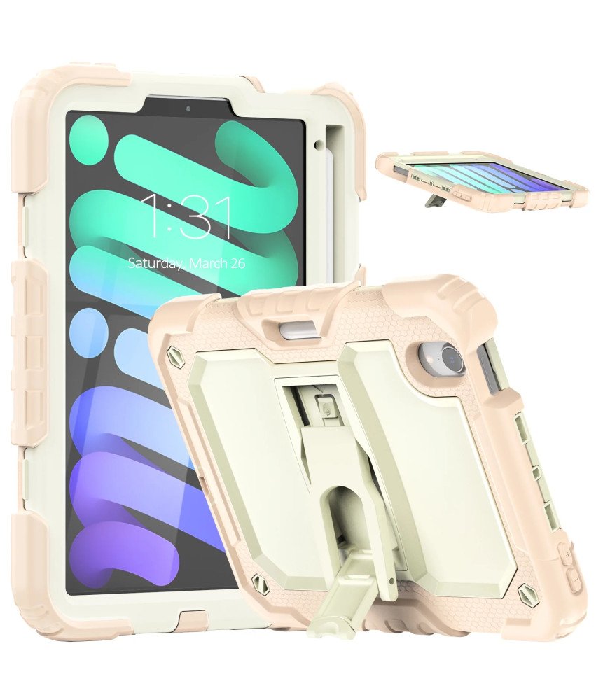 Ohišje za iPad Mini 6 8,3" s stojalom in naramnico Roza