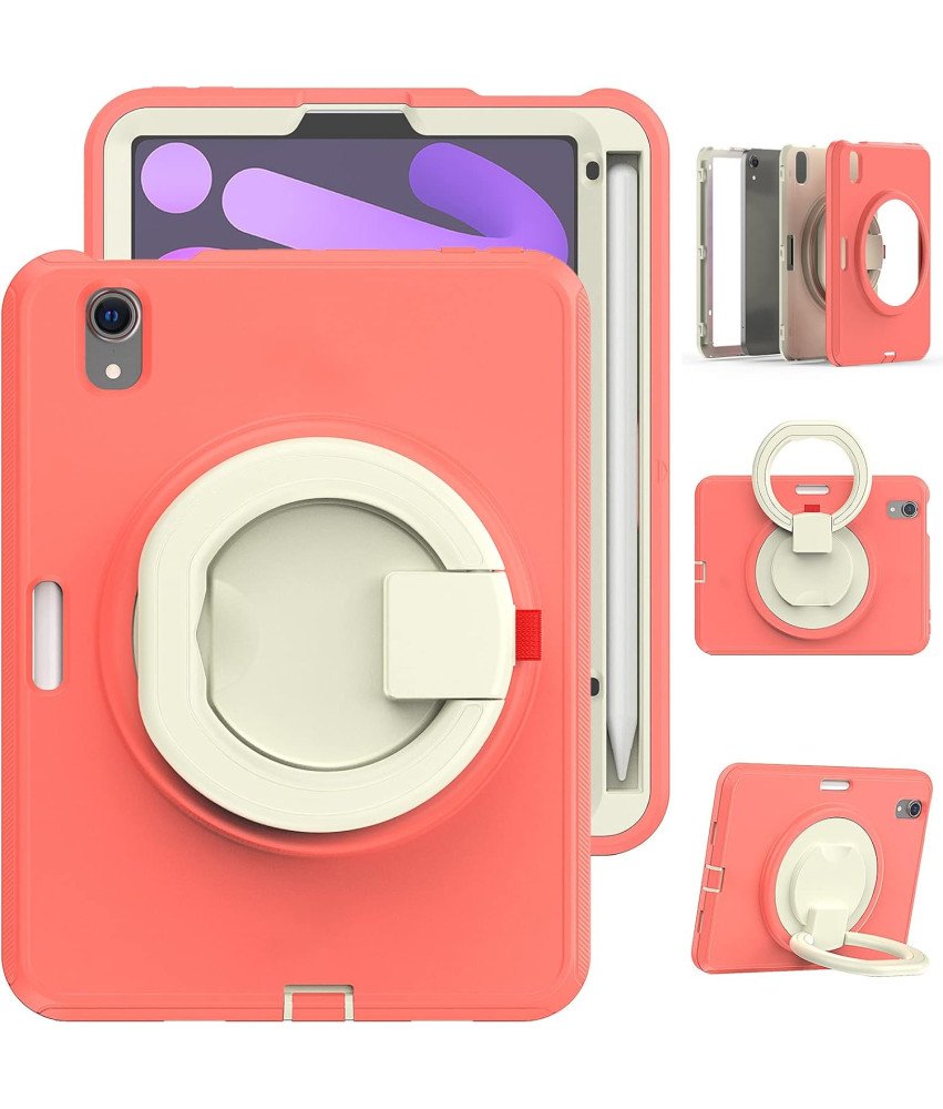 Etui do iPad Mini 6 8.3" z Podstawką i Paskiem na Ramię Różowe