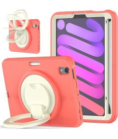 Ohišje za iPad Mini 6 8,3" s stojalom in naramnico Roza