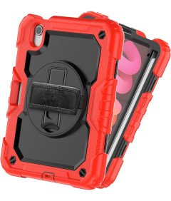 Etui do iPad Mini 6 8,3” z Podstawką i Paskiem na Ramię Czerwone