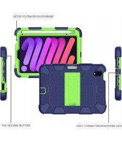 Etui do iPad Mini 6 8.3" z Podstawką i Miejscem na Rysik Granatowy