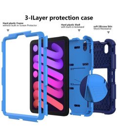 Etui do iPad Mini 6 8.3" z Podstawką i Miejscem na Rysik Niebieskie