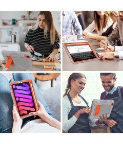 Etui do iPad Mini 6 8.3" z Podstawką i Miejscem na Rysik Szary